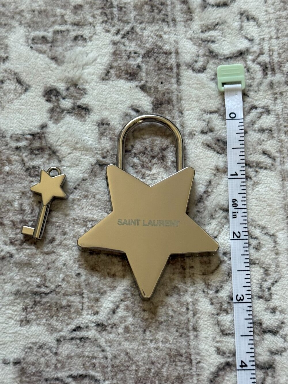 Authentic Saint Laurent Rive Droite Star Lock and Key - Picture 3 of 3
